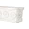 White Wooden Floral Room Wall Shelf with Brown Distressing